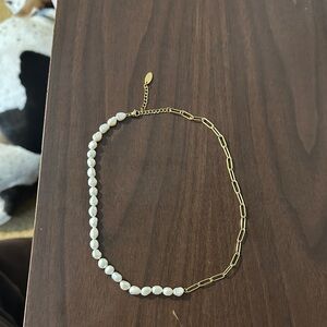 Gold and Pearl Necklace
